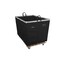 Steele Canvas Basket 18 BU Permanent Truck Black Vinyl w/Grey Vinyl - 4in Casters 9218VBLKVGRYW4 - alternate 1